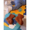 Kit tricot chaussons : laine mérinos pour bébés en plâtres et attelles