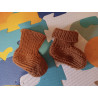 Kit tricot chaussons : laine mérinos pour bébés en plâtres et attelles