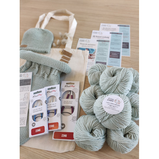 Kit tricot bébé : trousseau de naissance à tricoter