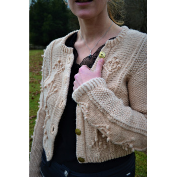 Kit de tricot : Gilet femme en laine mérinos, unique et raffiné