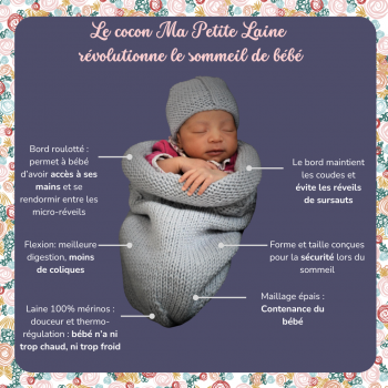 Mon Cocon ‘Ma Petite Laine 0-6 months : The modern sleeping bag