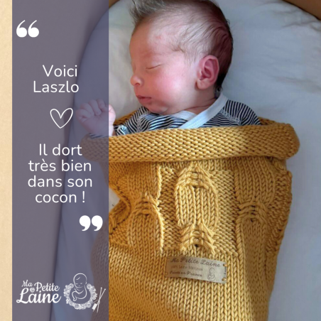 Il mio bezzolo "Ma Petite Laine" 0-6 mesi: un sacco a pelo moderno