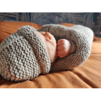 Bonnet évolutif SuperNaturel en laine mérinos pour bébé 0-6 mois