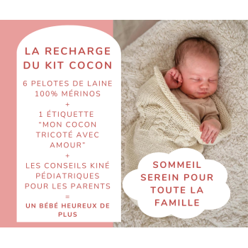 Recharge Kit 'Cocon' : laine mérinos pour un bébé bien au chaud