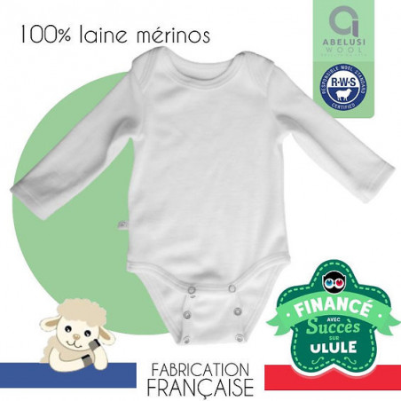 Body Evolutivo 100% merino - Prodotto in Francia